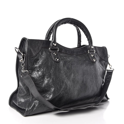 Balenciaga Agneau Classic Silver Hardware City Gris Fossile Anthracite 4 of 12