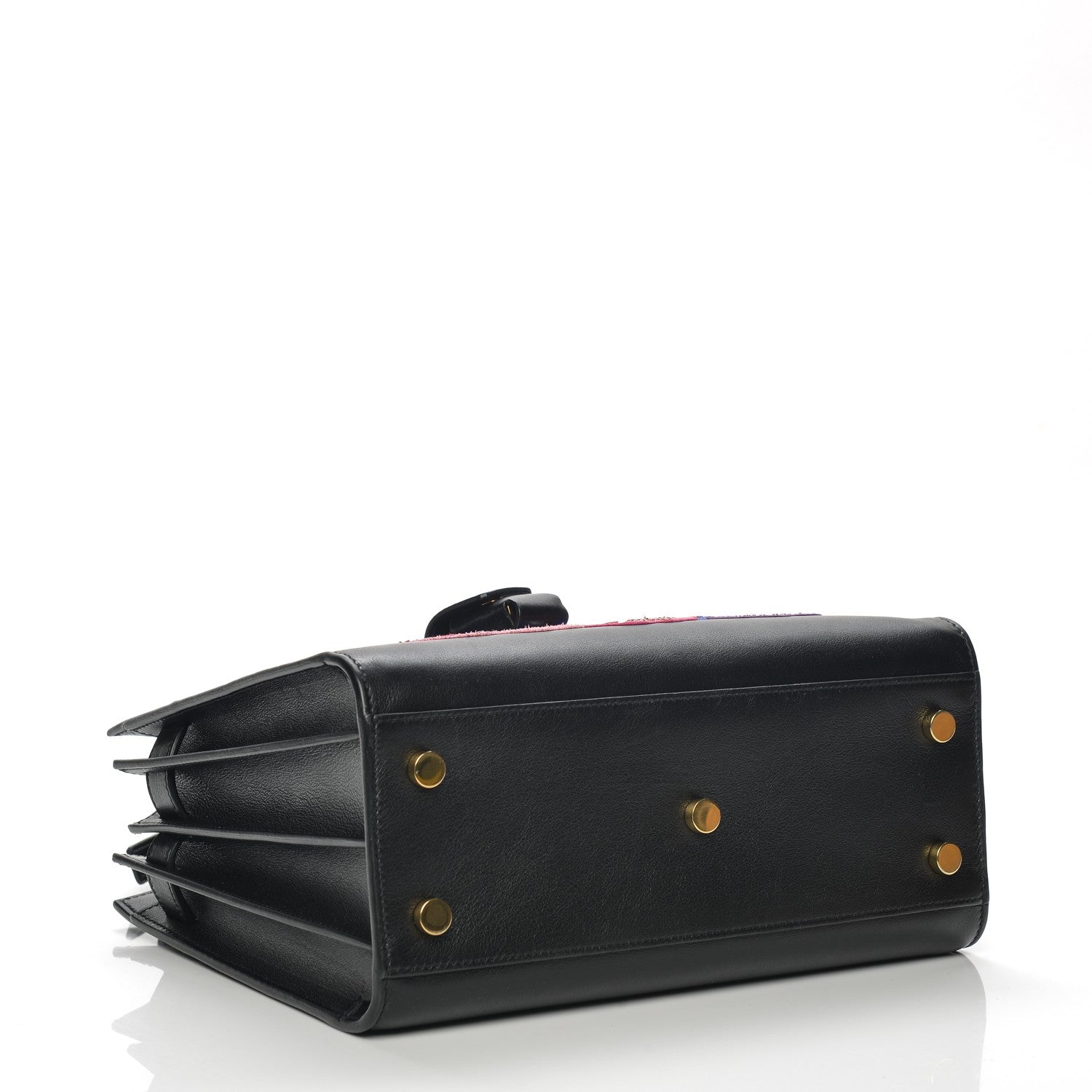 Saint Laurent Calfskin Love Patchwork Baby Sac De Jour Black 4 of 8