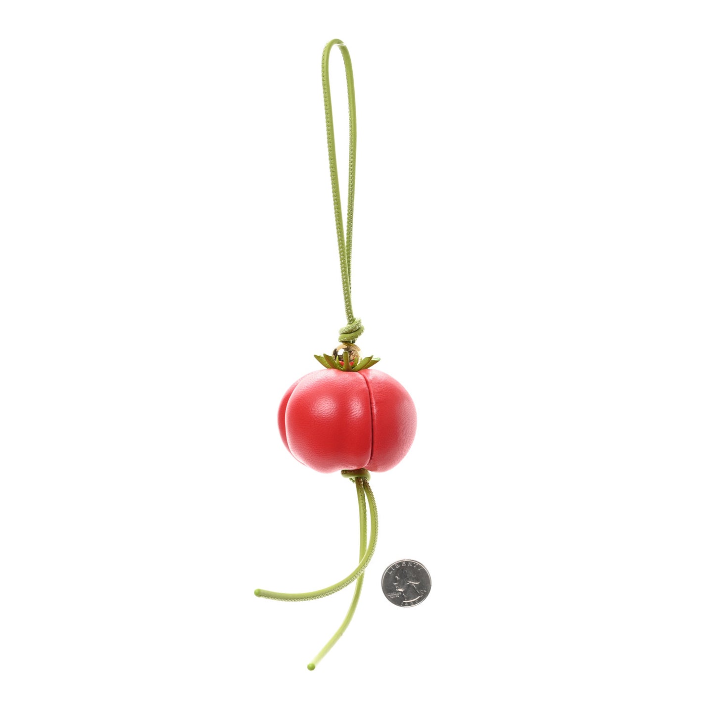X PAULA'S IBIZA Calfskin Tomato Bag Charm Red