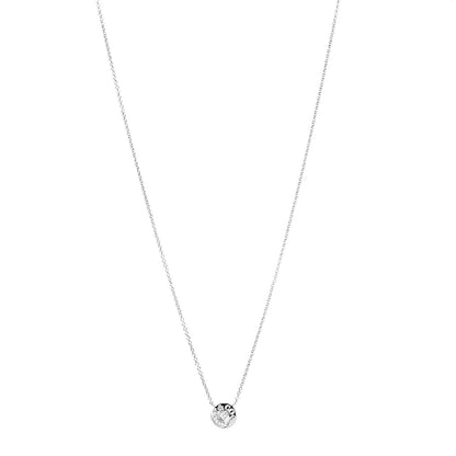 Tiffany 18K White Gold Diamond 1837 Circle Pendant Necklace 1 of 7