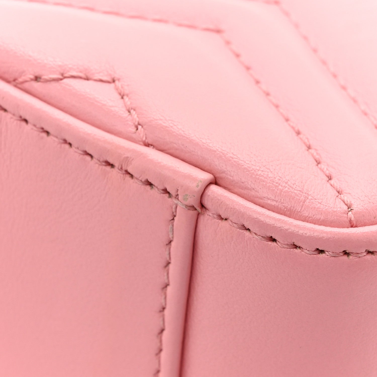 Gucci Calfskin Matelasse Mini GG Marmont Top Handle Shoulder Bag Wild Rose 13 of 14