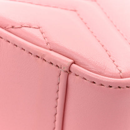 Gucci Calfskin Matelasse Mini GG Marmont Top Handle Shoulder Bag Wild Rose 13 of 14