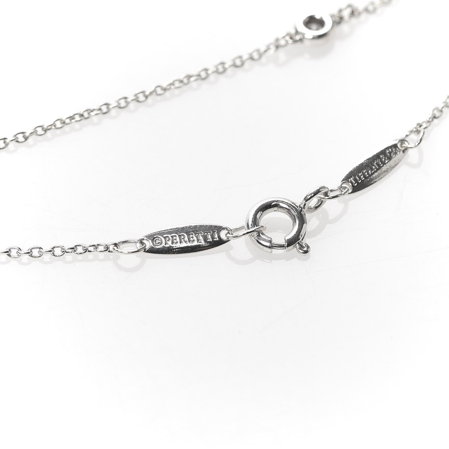 Tiffany Sterling Silver Diamond .03ct Elsa Peretti Diamonds by the Yard Bracelet 6 of 7