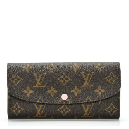 Louis Vuitton Monogram Emilie Wallet Rose Ballerine 1 of 6