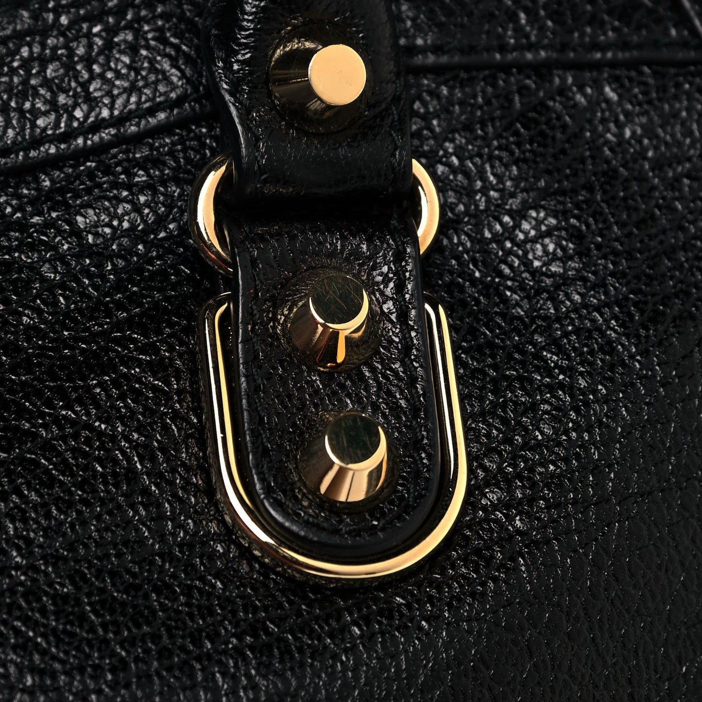Chevre Gold Metallic Edge Hardware S City Black