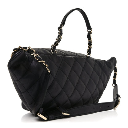 Chanel Iridescent Calfskin Quilted All About Waist Belt Bag Black 2 of 9