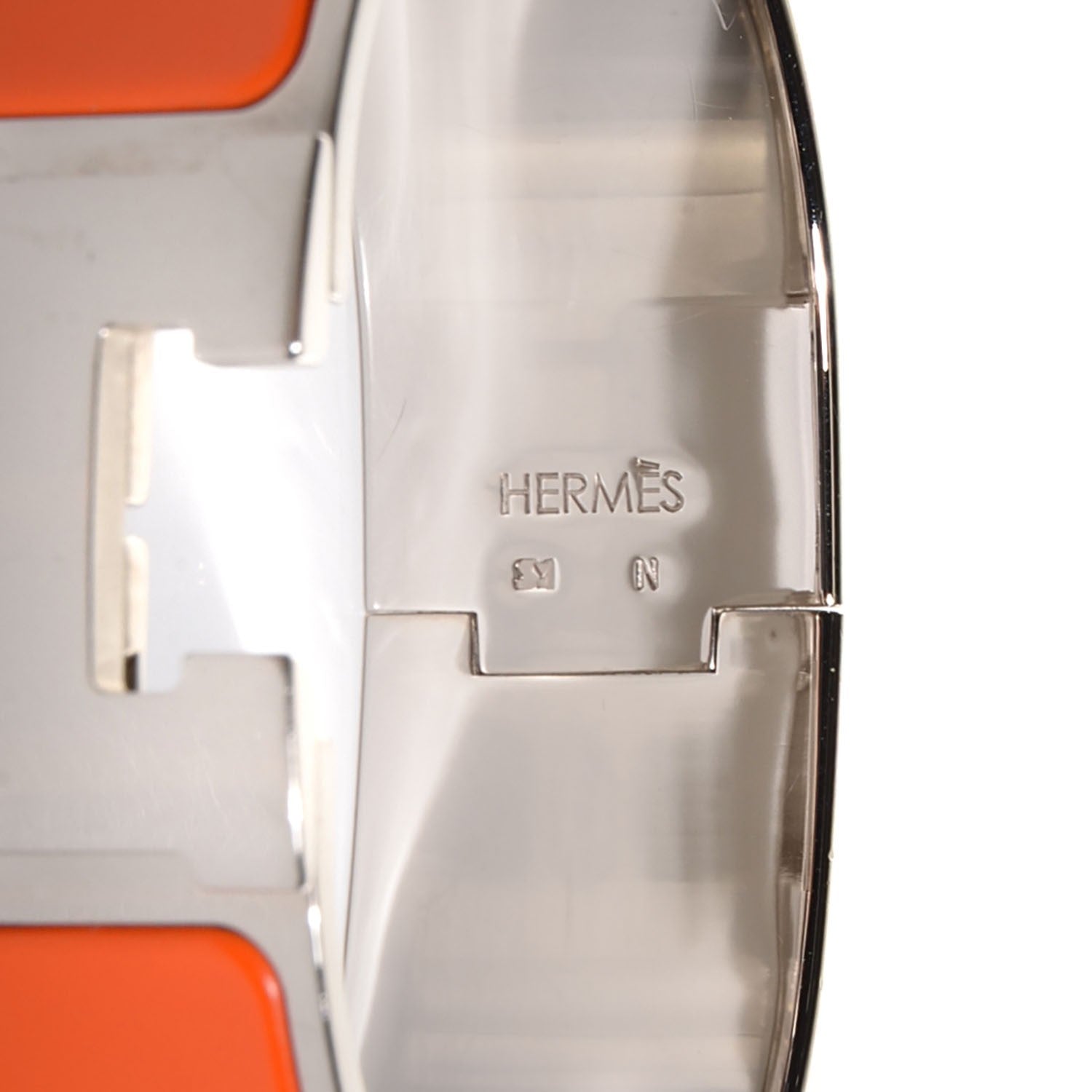 Hermes Enamel Wide Clic Clac H Bracelet PM Orange 4 of 6