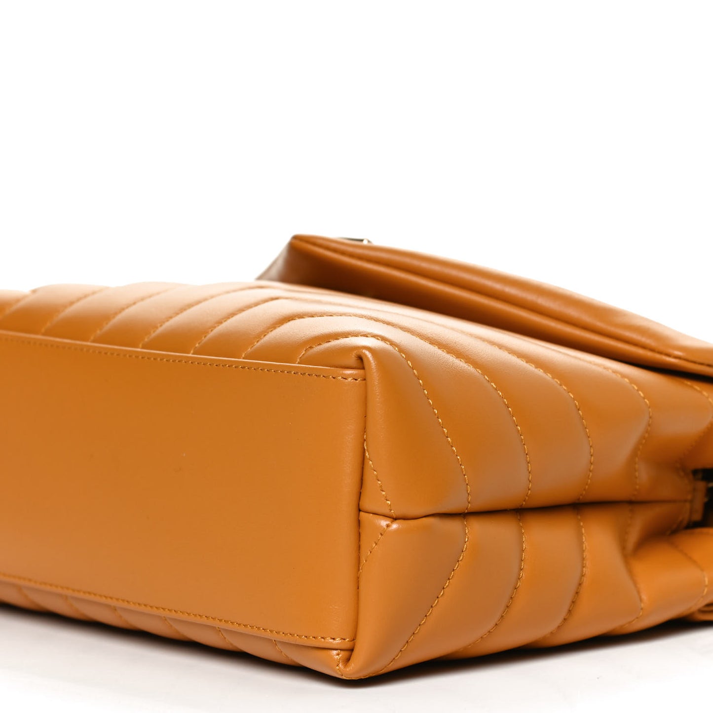 Calfskin Y Quilted Monogram Small Loulou Chain Satchel Cheddar
