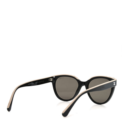 Chanel Acetate CC Butterfly Sunglasses 5414 Black Beige 4 of 7
