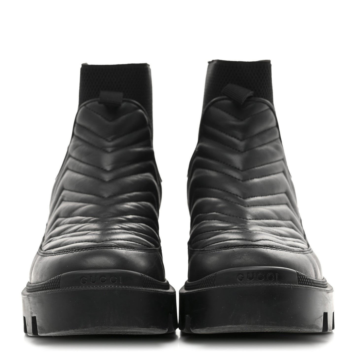 Calfskin Nappa Matelasse Frances Chelsea Boots 39 Black