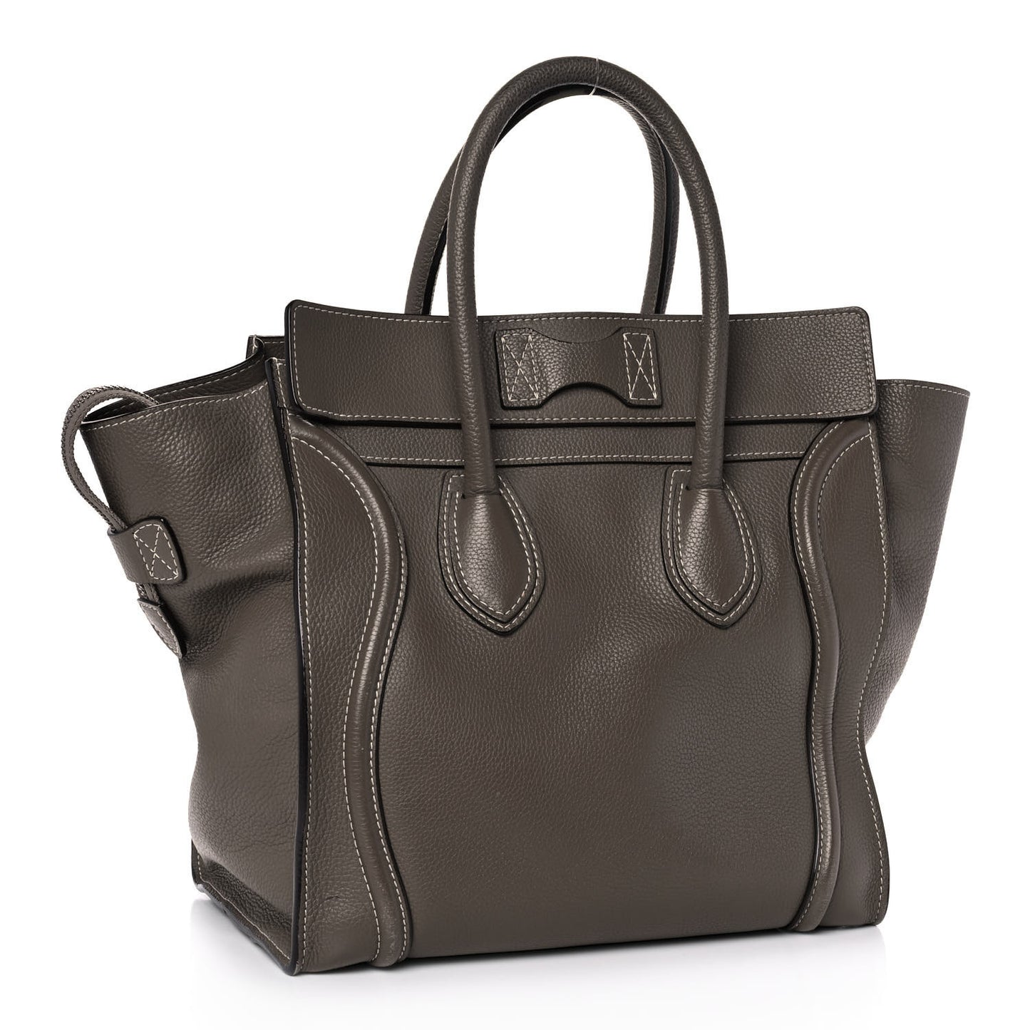 Drummed Calfskin Mini Luggage Souris