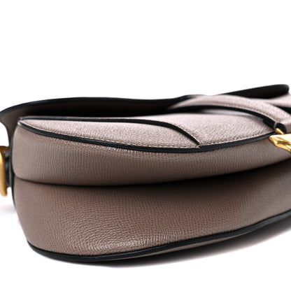 Christian Dior Grained Calfskin Saddle Bag Warm Taupe 7 of 9