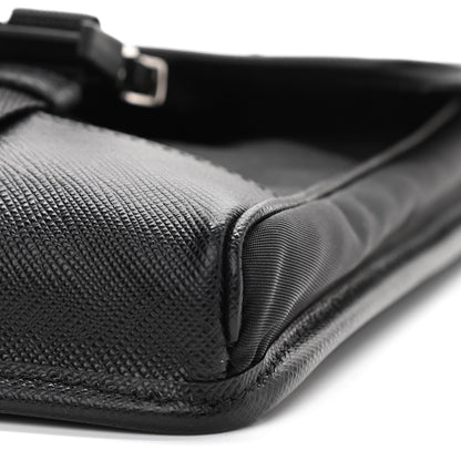 Prada Tessuto Nylon Saffiano Phone Case Crossbody Black 9 of 9