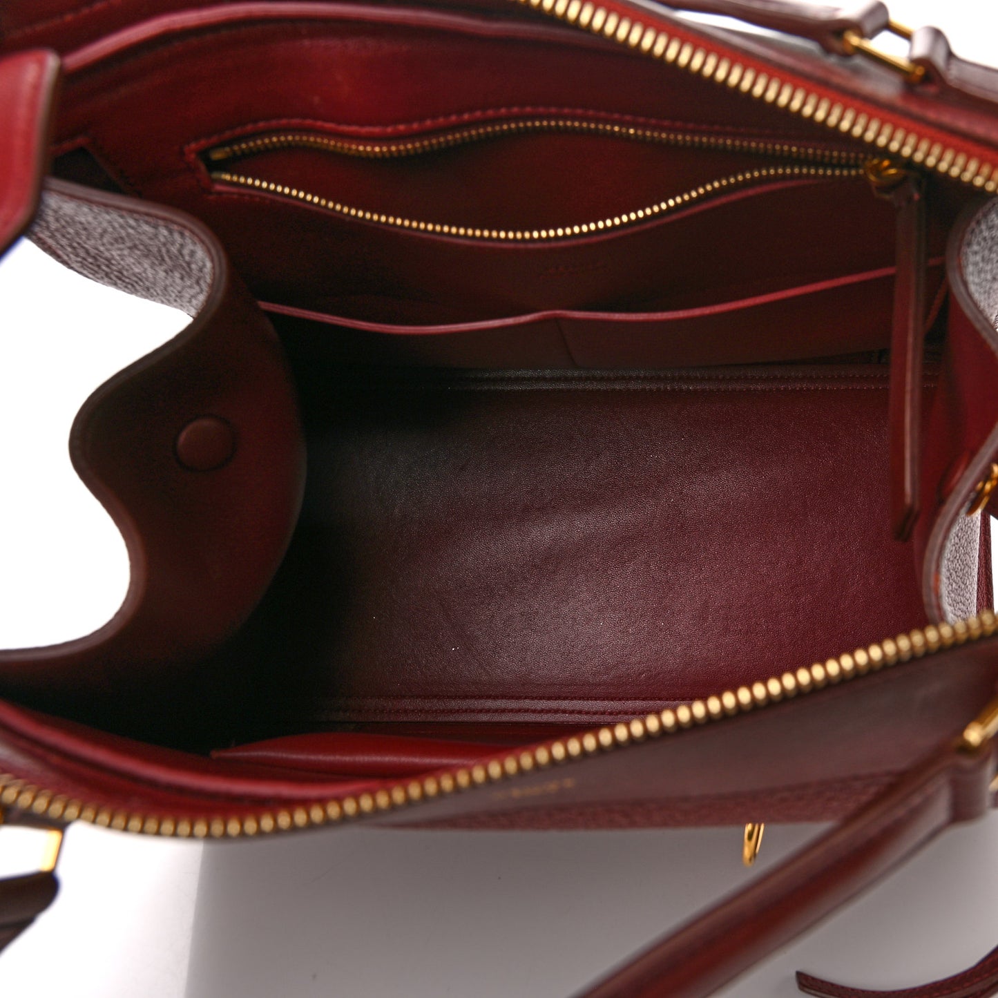 Bullhide Calfskin Small Ring Bag Dark Ruby