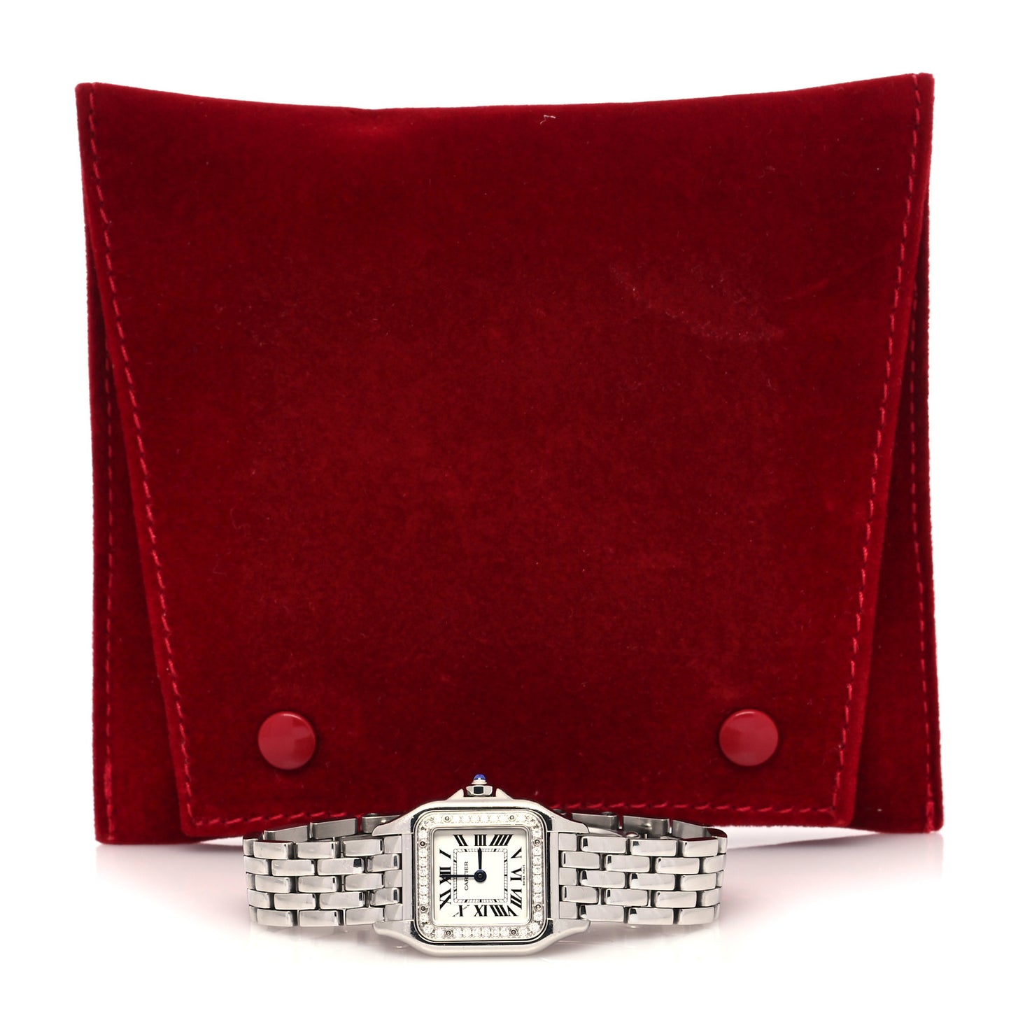 Stainless Steel Diamond 22mm Panthere Quartz Watch