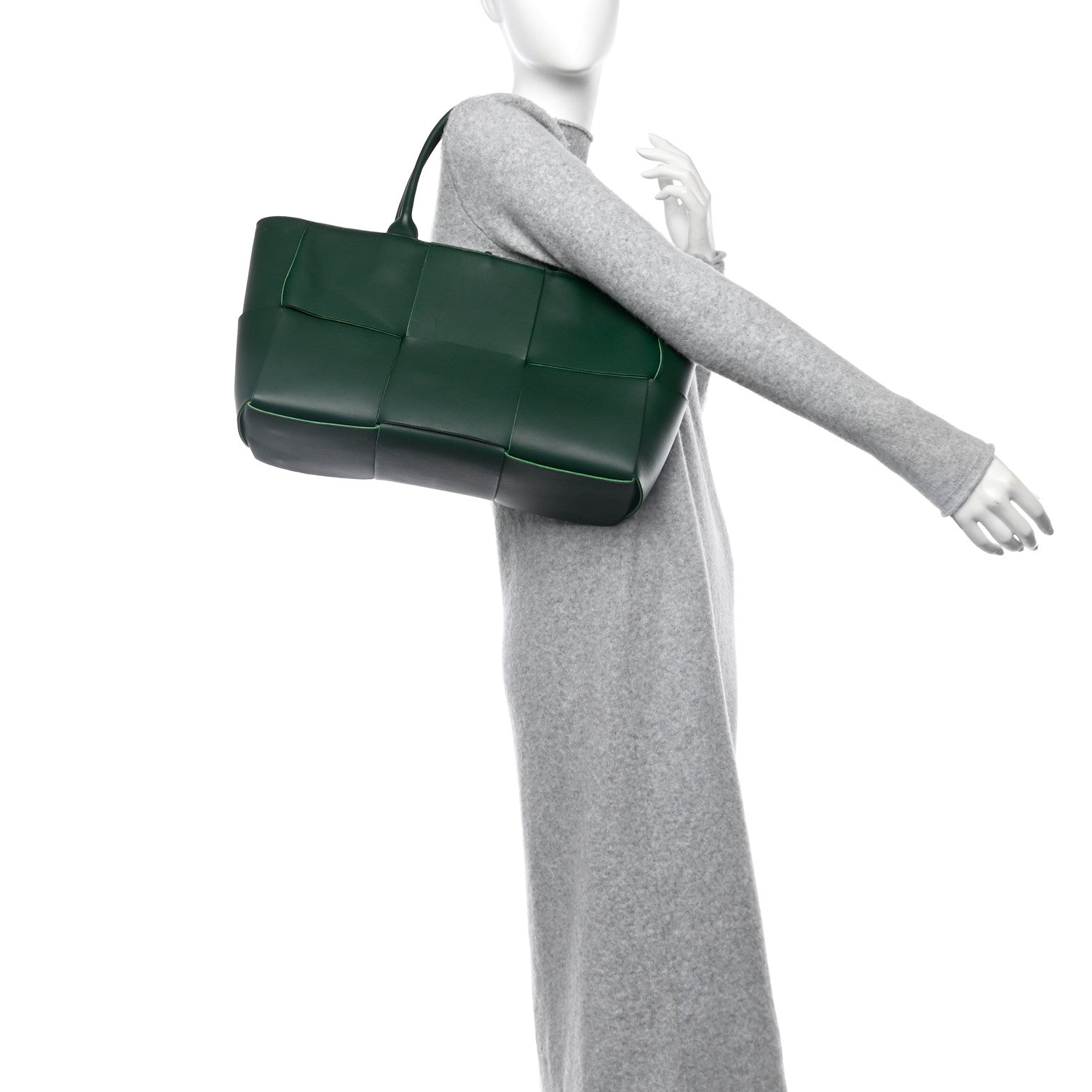 Bottega Veneta Calfskin Maxi Intrecciato Medium Arco Tote Raintree 3 of 10