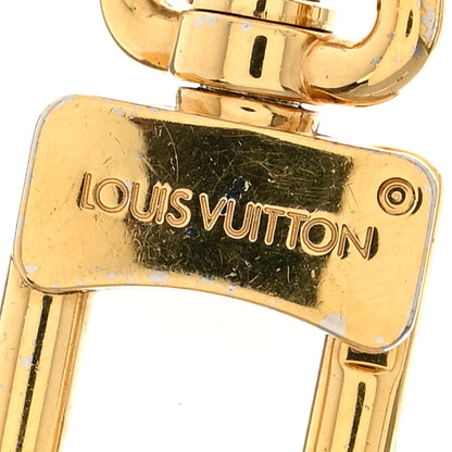 Louis Vuitton Brass Enamel Fleur De Monogram Bag Charm Chain Gold 4 of 4