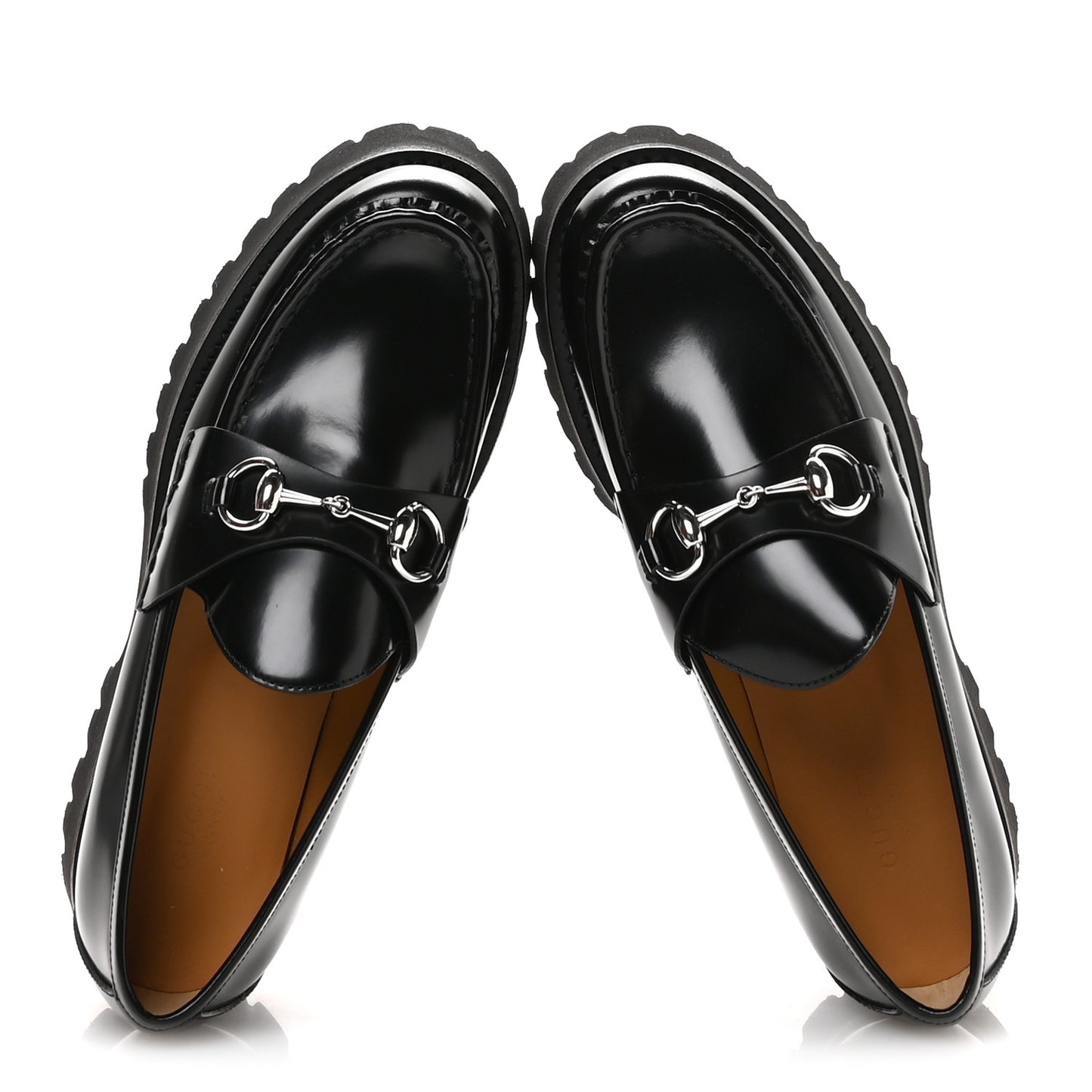 Cordovan Lux Womens Horsebit 45mm Platform Loafers 39.5 Black