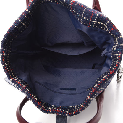 Chanel Tweed Crest Trip Backpack Navy Burgundy 5 of 7