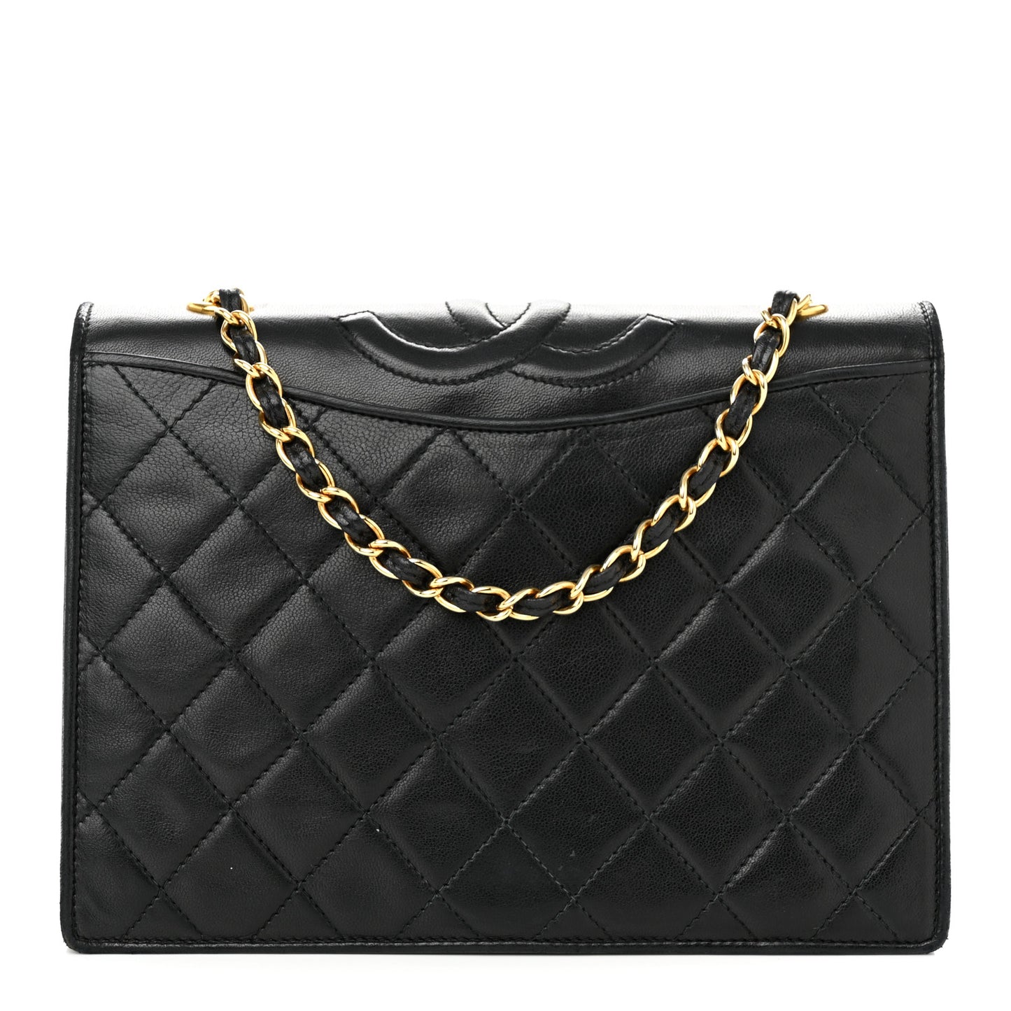 Lambskin Quilted CC Flap Black