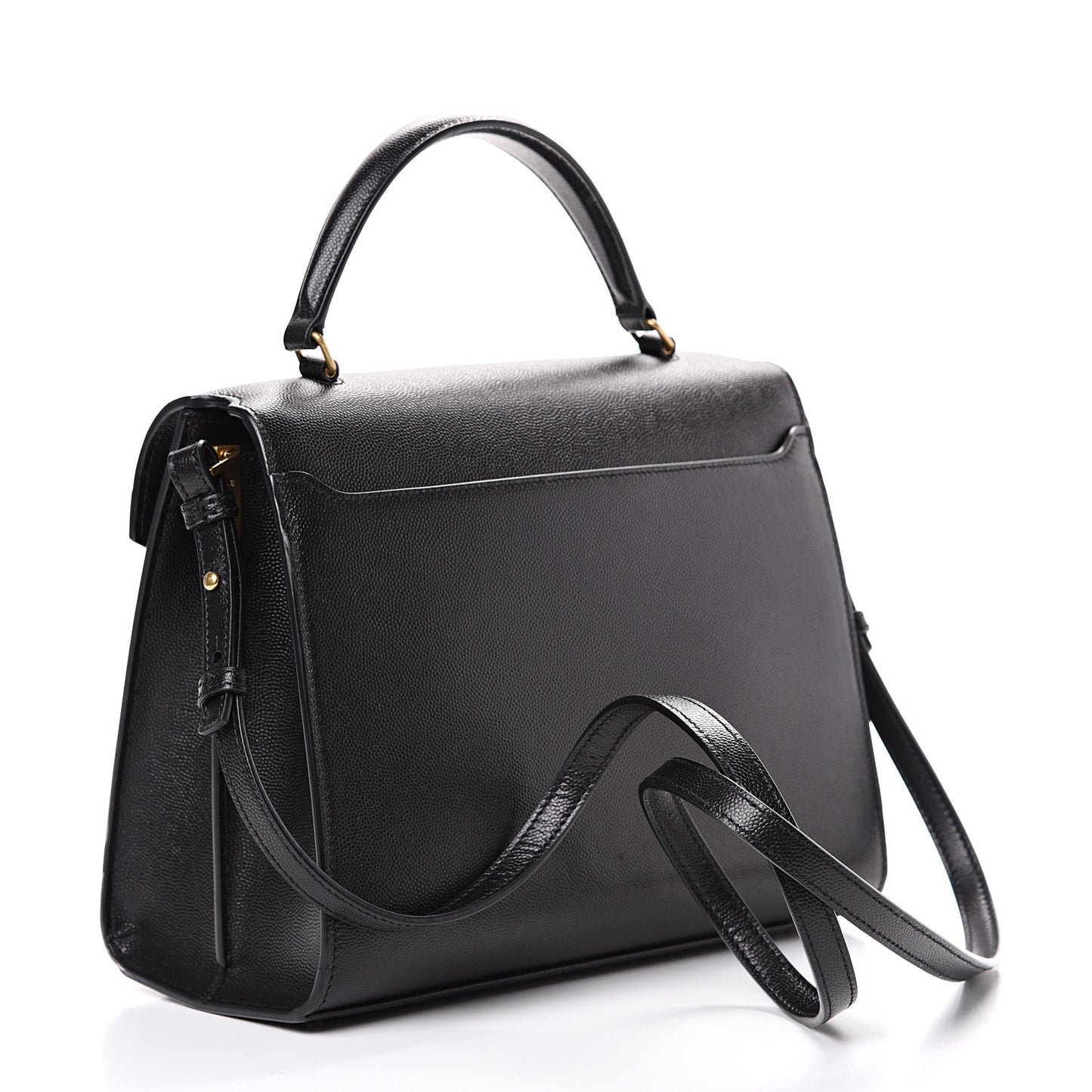 Grain de Poudre Medium Classic Monogram Cassandra Top Handle Black