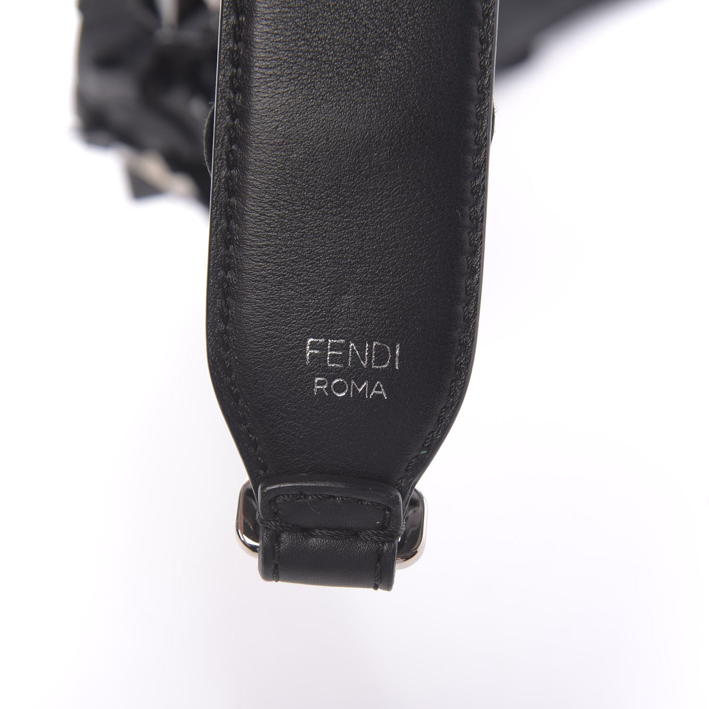 Vitello Dolce Nappa Patent Flowerland Studded Strap You Black