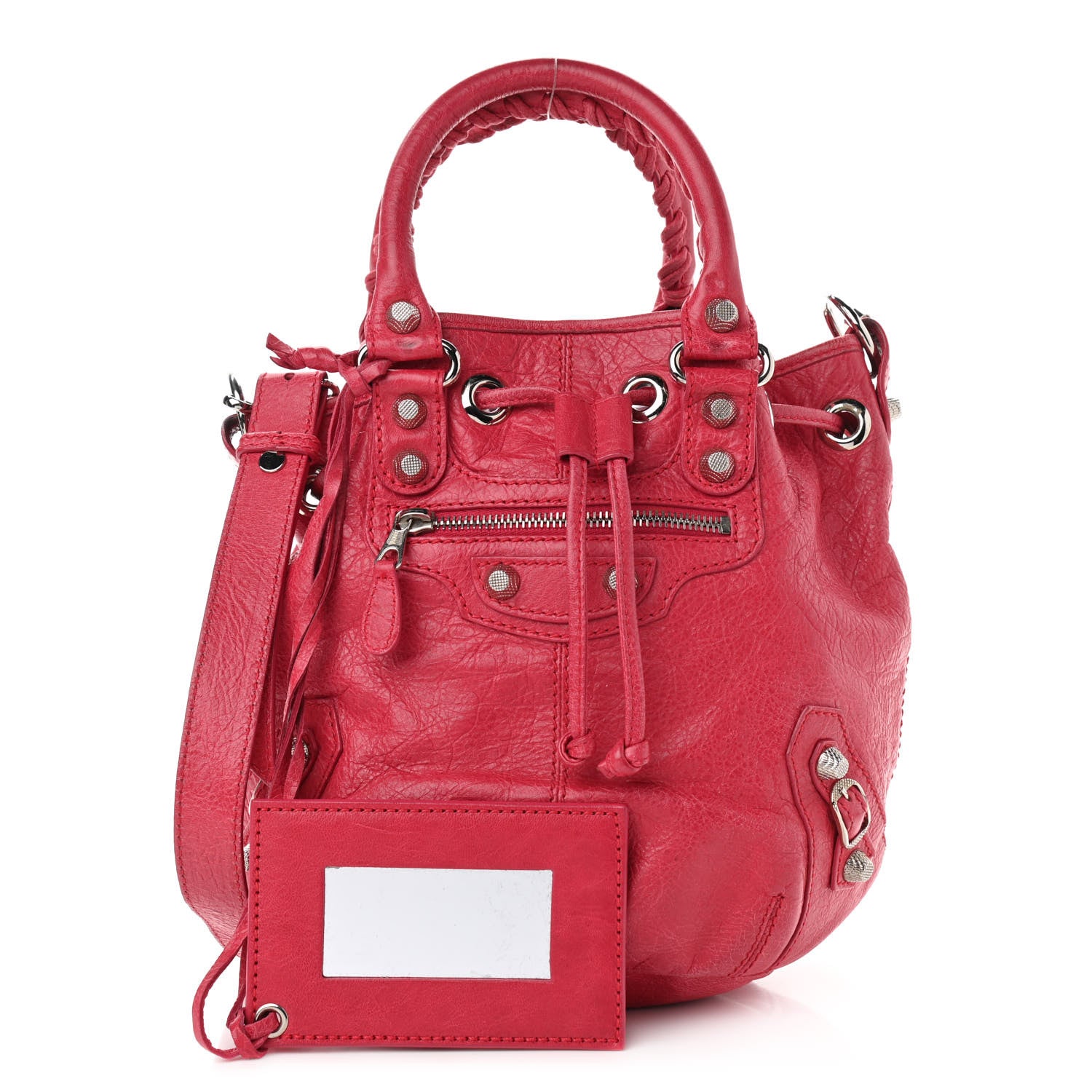 Balenciaga Agneau Giant 12 Silver Hardware Mini Pompon Rose Thulian 1 of 14