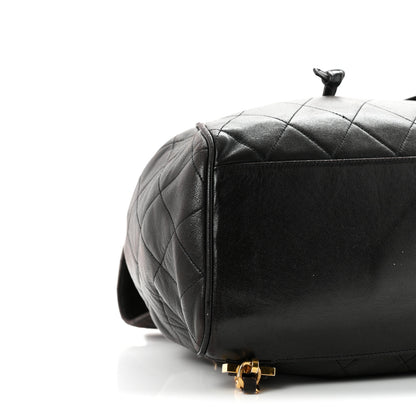 Chanel Lambskin Quilted Drawstring Backpack Brown 9 of 10