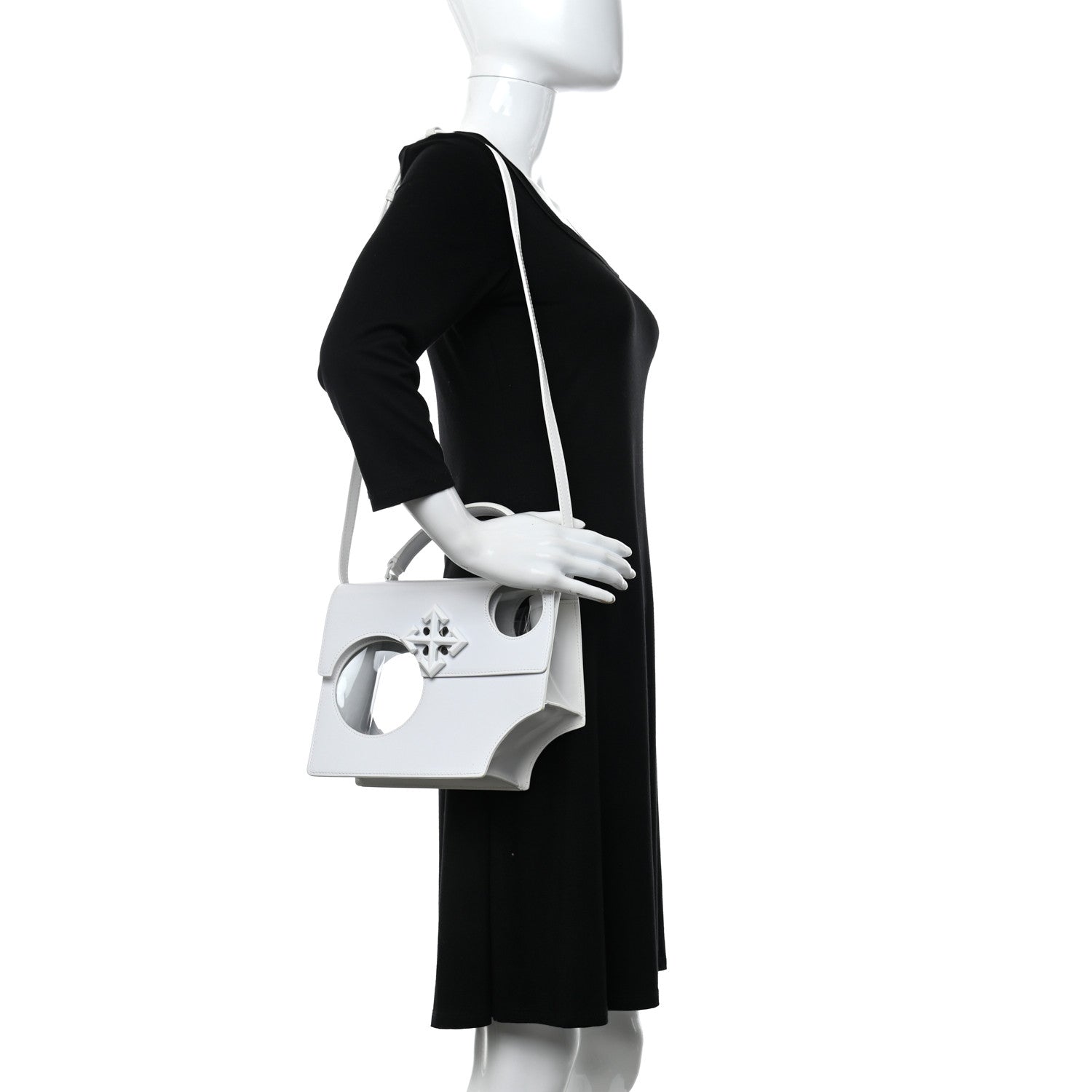 Off-White Calfskin Jitney 2.8 Meteor Shower Top Handle Bag White 2 of 12