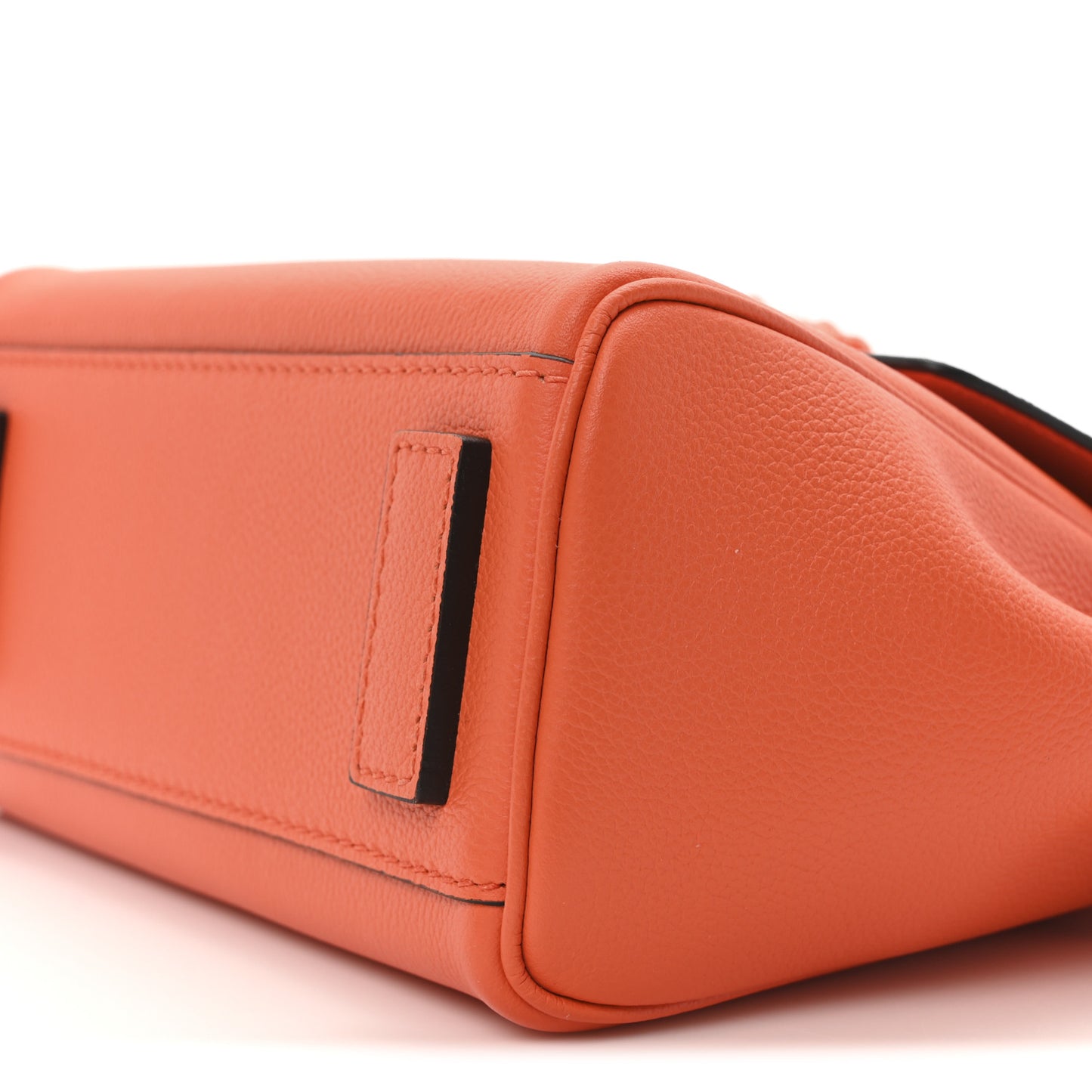 Grained Calfskin Small La Medusa Top Handle Bag Orange
