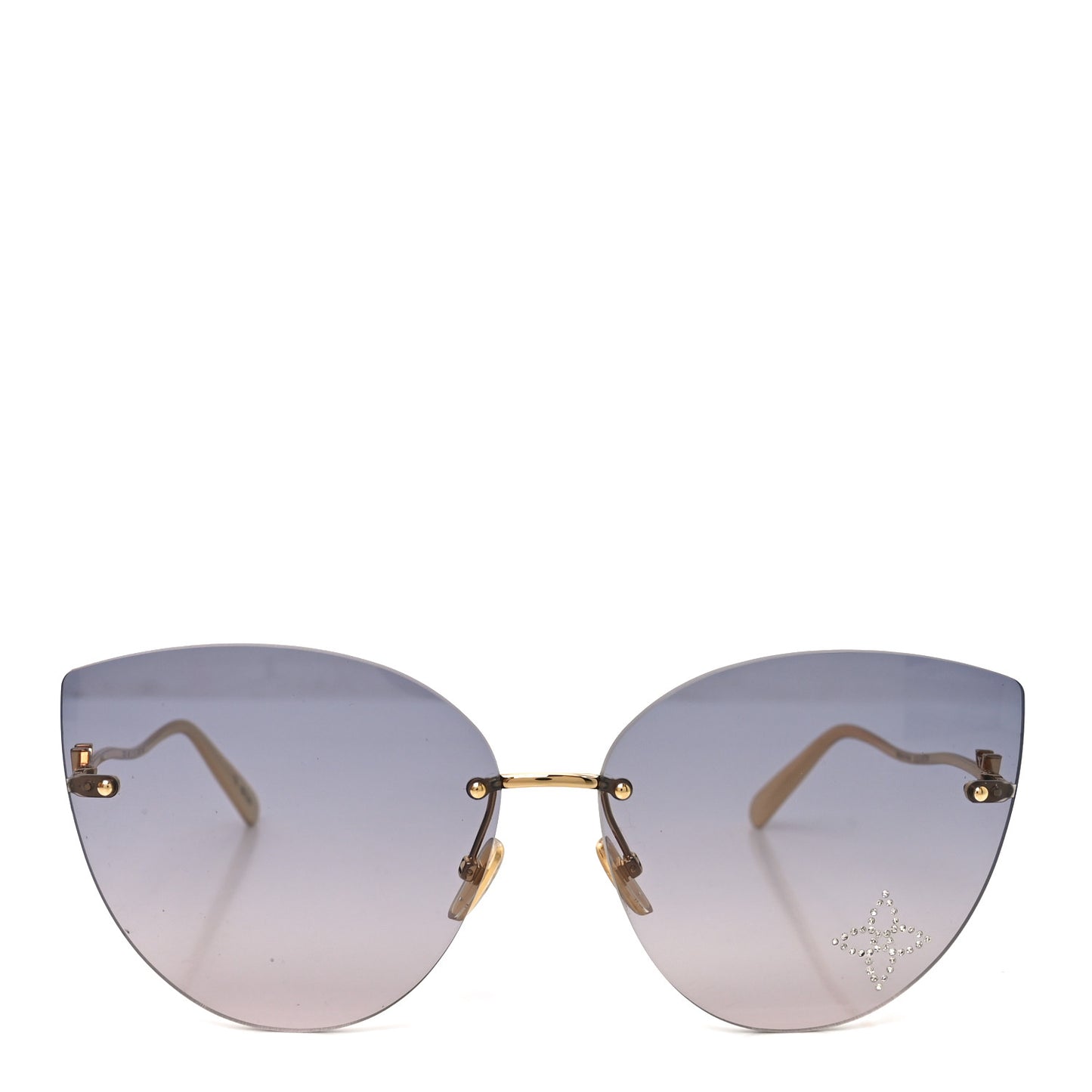 Metal LV Glam Cat Eye Sunglasses Z2012U Pink