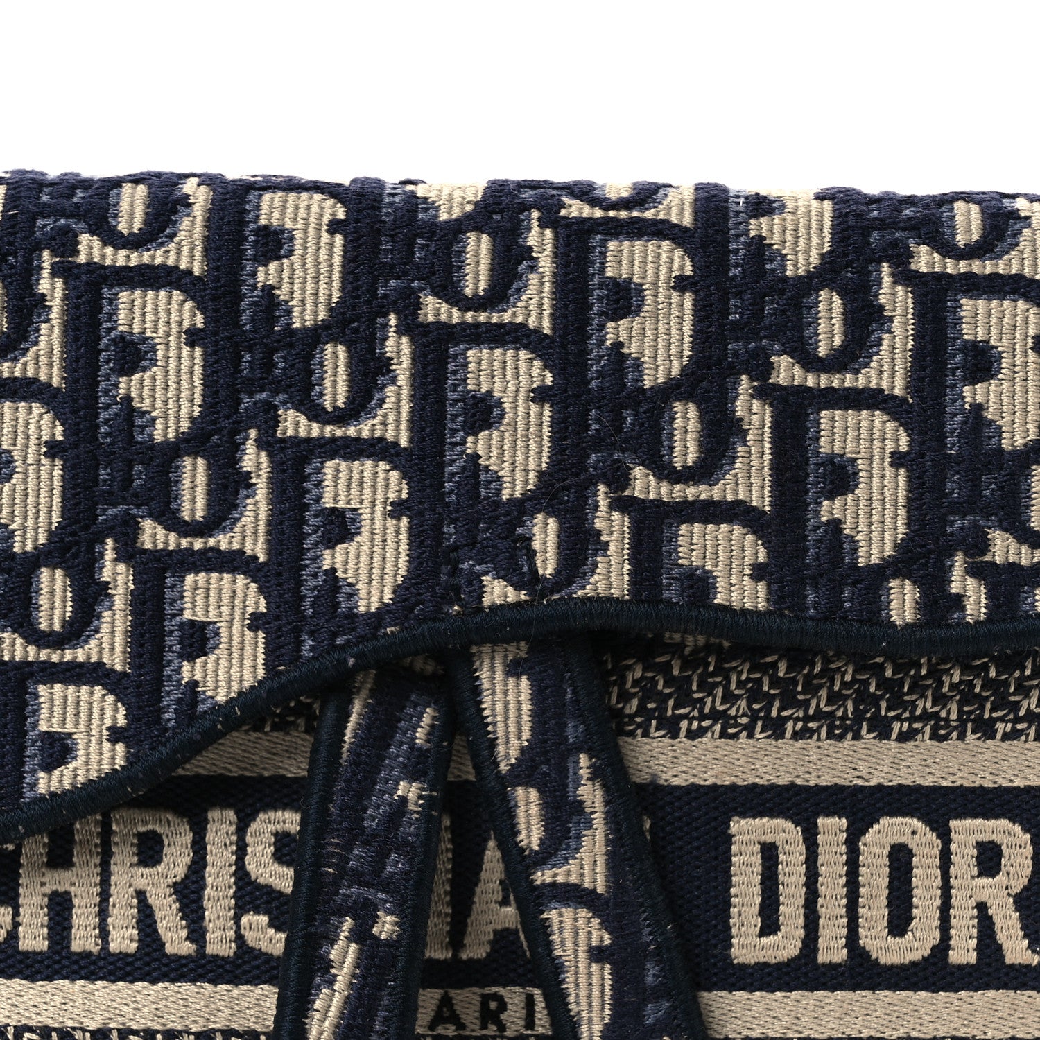 Christian Dior Oblique Slim Saddle Pouch Blue 8 of 15