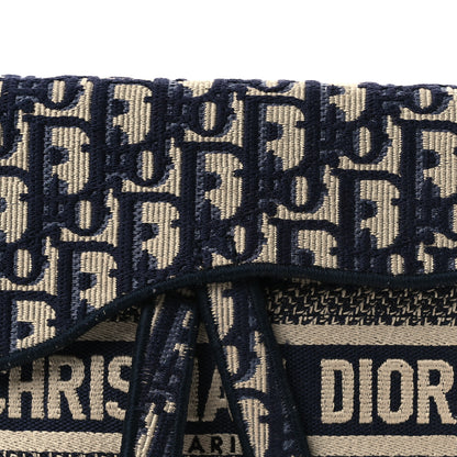 Christian Dior Oblique Slim Saddle Pouch Blue 8 of 15