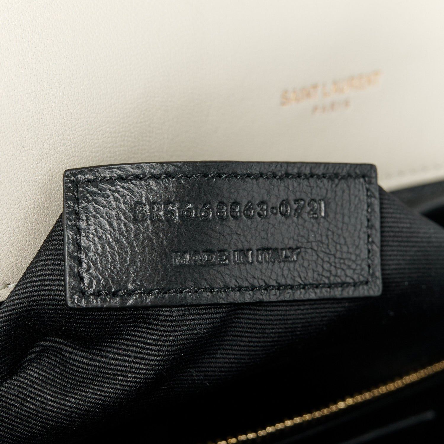 Saint Laurent Lambskin Quilted Medium Monogram Shoulder Bag Crema Soft 9 of 12