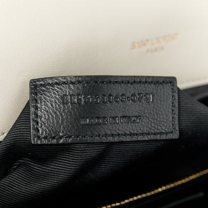 Saint Laurent Lambskin Quilted Medium Monogram Shoulder Bag Crema Soft 9 of 12