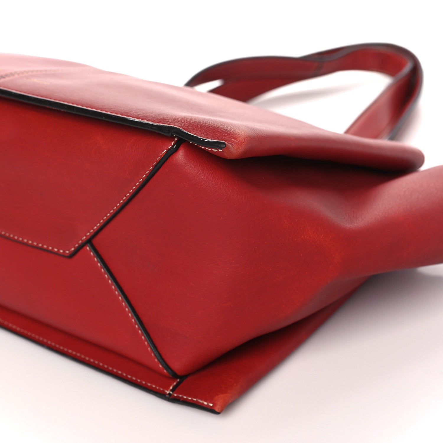 Celine Smooth Calfskin Small Tri-Fold Bag Red 9 of 14