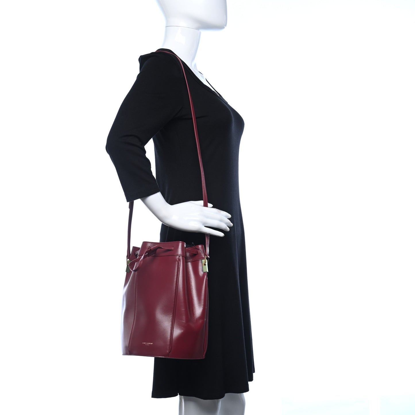 Smooth Calfskin Medium Talitha Bucket Bag Amaretto