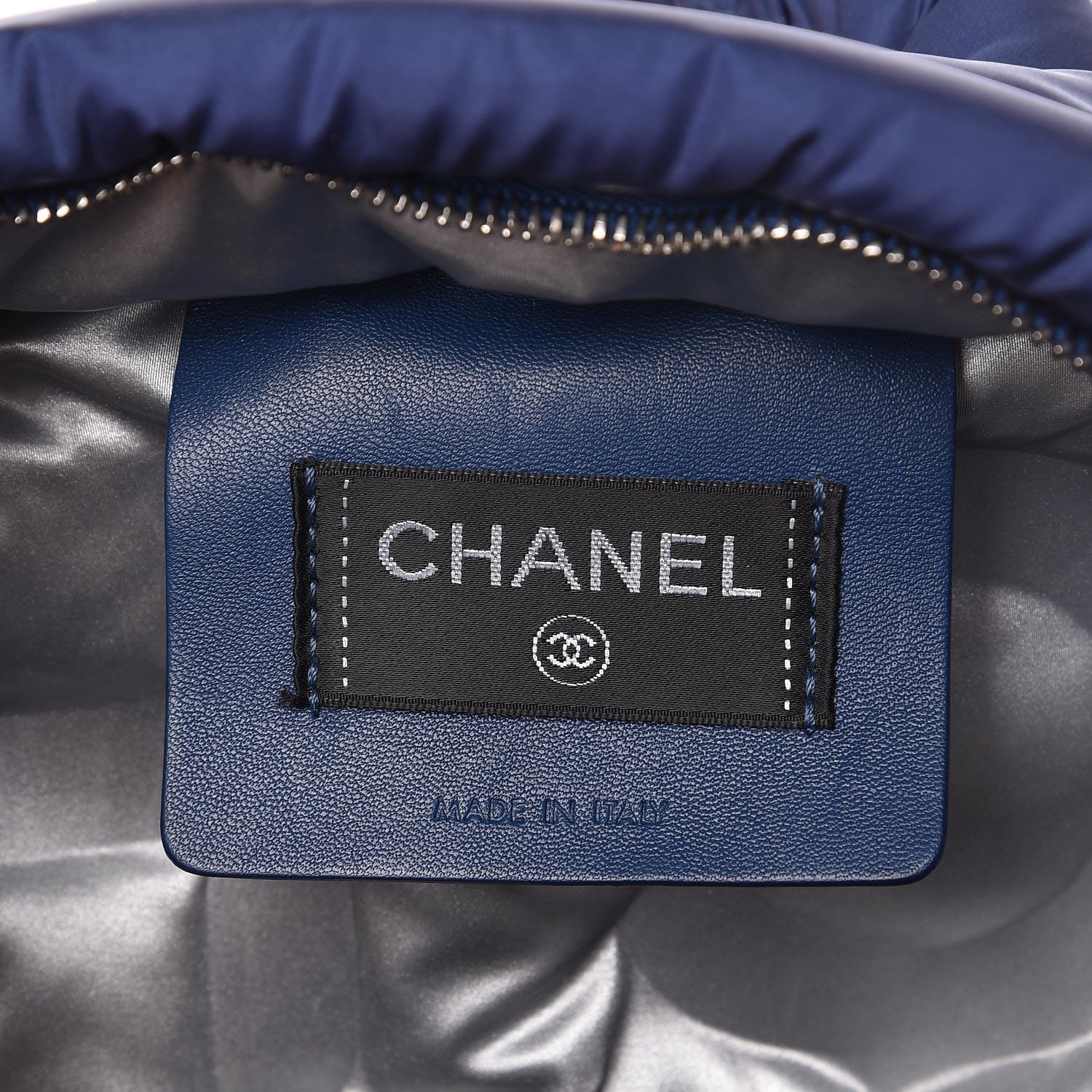 Chanel Nylon Embossed Doudoune Backpack Blue White Red 6 of 8