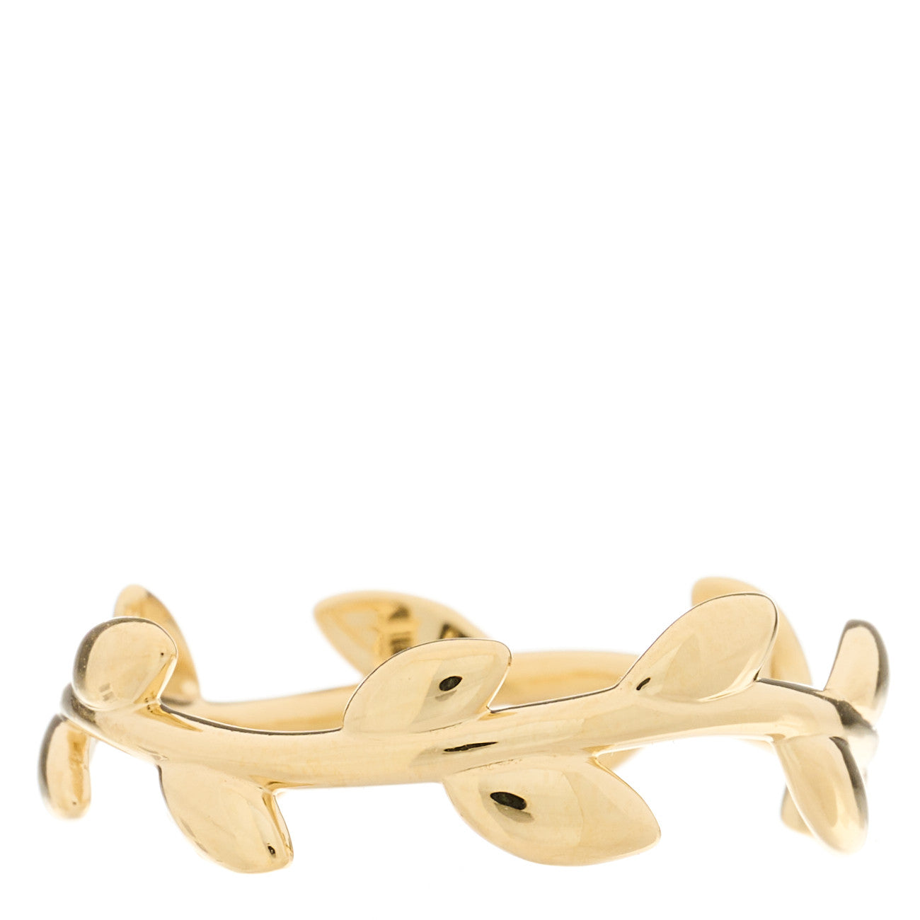 18K Yellow Gold Narrow Paloma Picasso Olive Leaf Band Ring 57 8