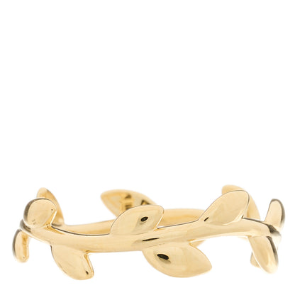 Tiffany 18K Yellow Gold Narrow Paloma Picasso Olive Leaf Band Ring 57 8 3 of 4