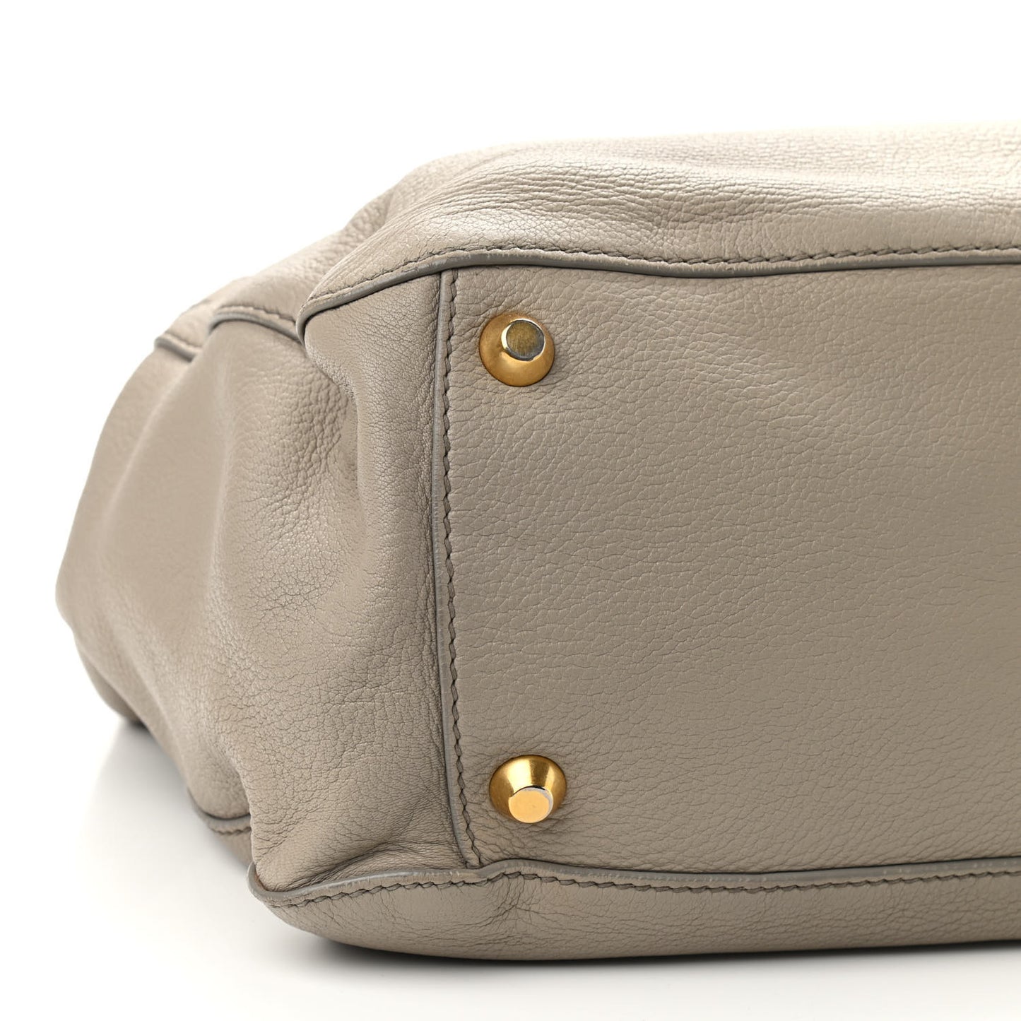 Vitello Daino Top Handle Tote Beige