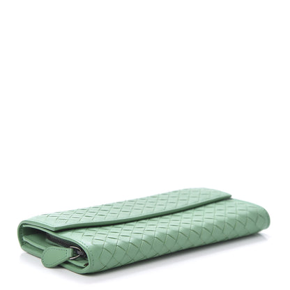 Bottega Veneta Nappa Intrecciato Continental Flap Wallet Mint Green 4 of 9