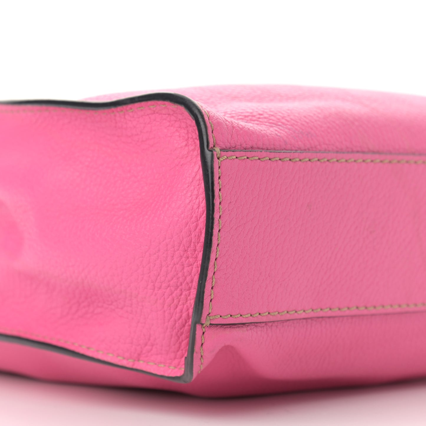 Grained Calfskin Mini Grind Tote Pink