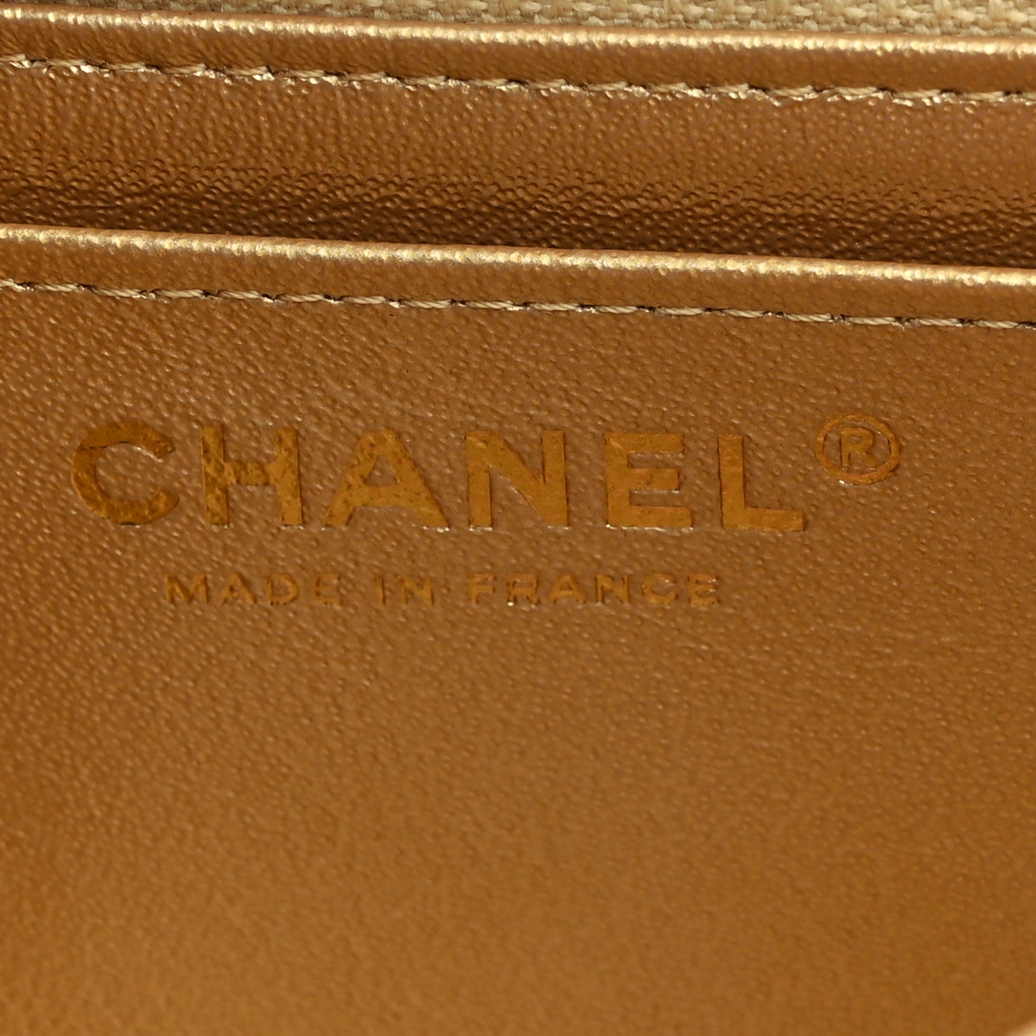 Chanel Metallic Lambskin Quilted Mini Rectangular Flap Gold 5 of 10