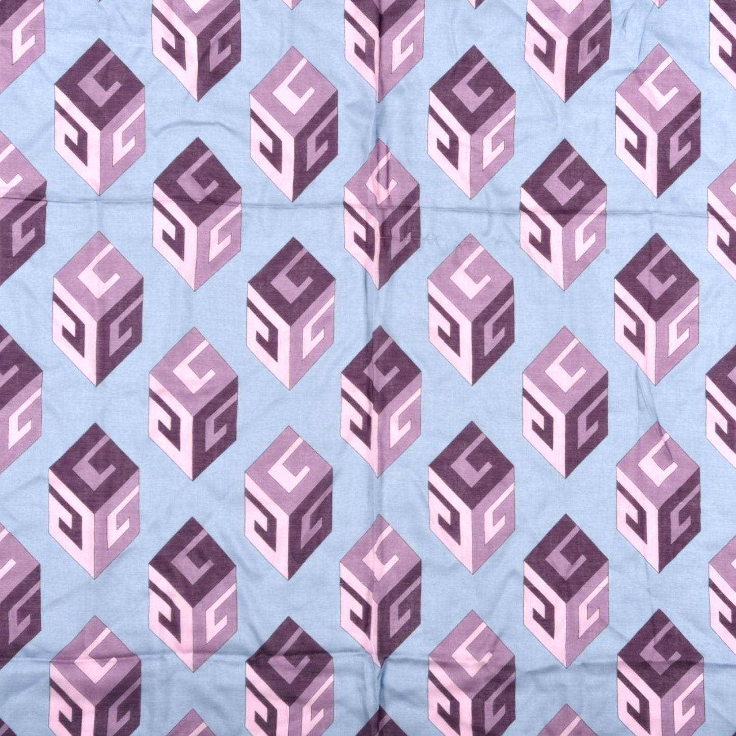 Silk GG Wallpaper Print Square Scarf Blue