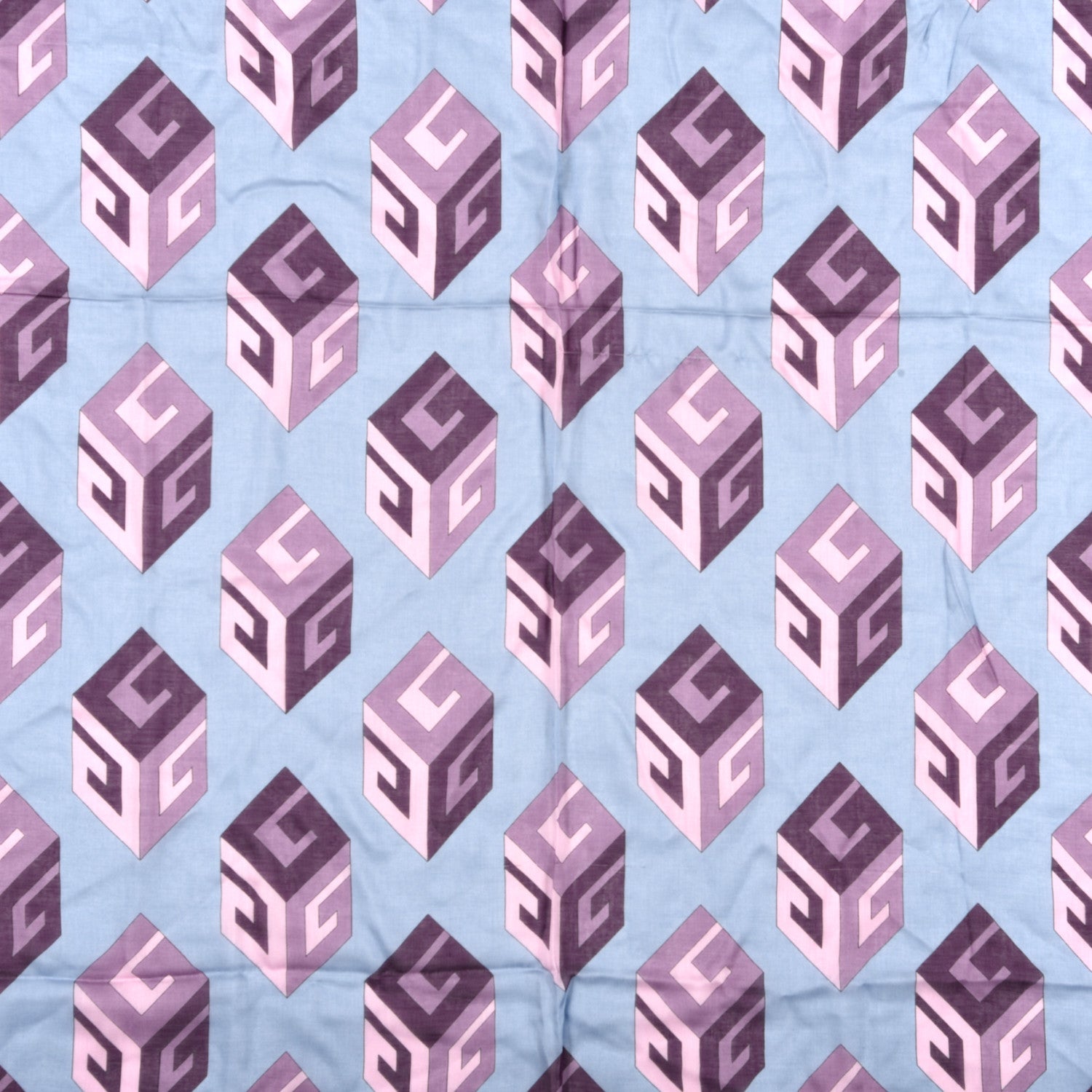 Gucci Silk GG Wallpaper Print Square Scarf Blue 2 of 5