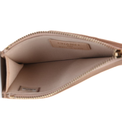 Chanel Caviar Quilted Flap Zip Card Holder Beige 6 of 8
