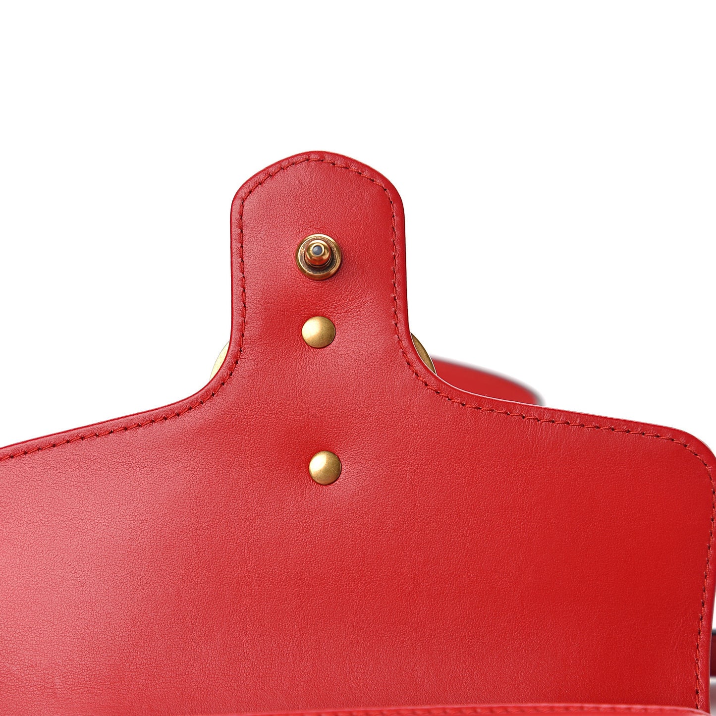 Calfskin Matelasse Mini GG Marmont Top Handle Shoulder Bag Hibiscus Red