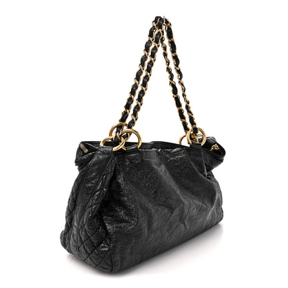 Chanel Vinyl Medium Rock and Chain Bowler Black 3 of 10