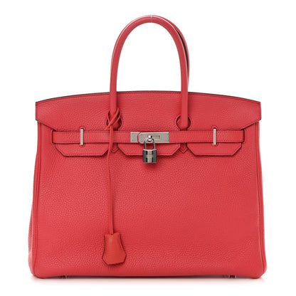 Hermes Taurillon Clemence Birkin 35 Rose Jaipur 1 of 23